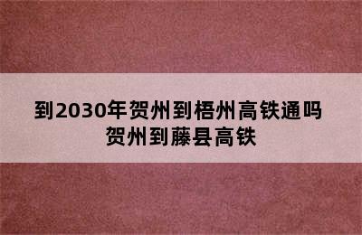 到2030年贺州到梧州高铁通吗 贺州到藤县高铁